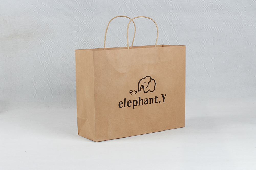 e.y大象简约购物牛皮纸袋